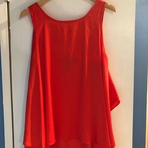 BCBG Maxazria Red Silk Tank Top